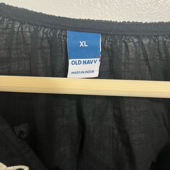 OLD NAVY Lace-Up Embroidered Blouse size- XL - Picture 4 of 7